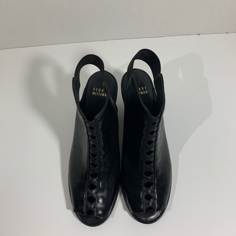 Stuart Weizman Peep Toe Wedge Booties - image 3